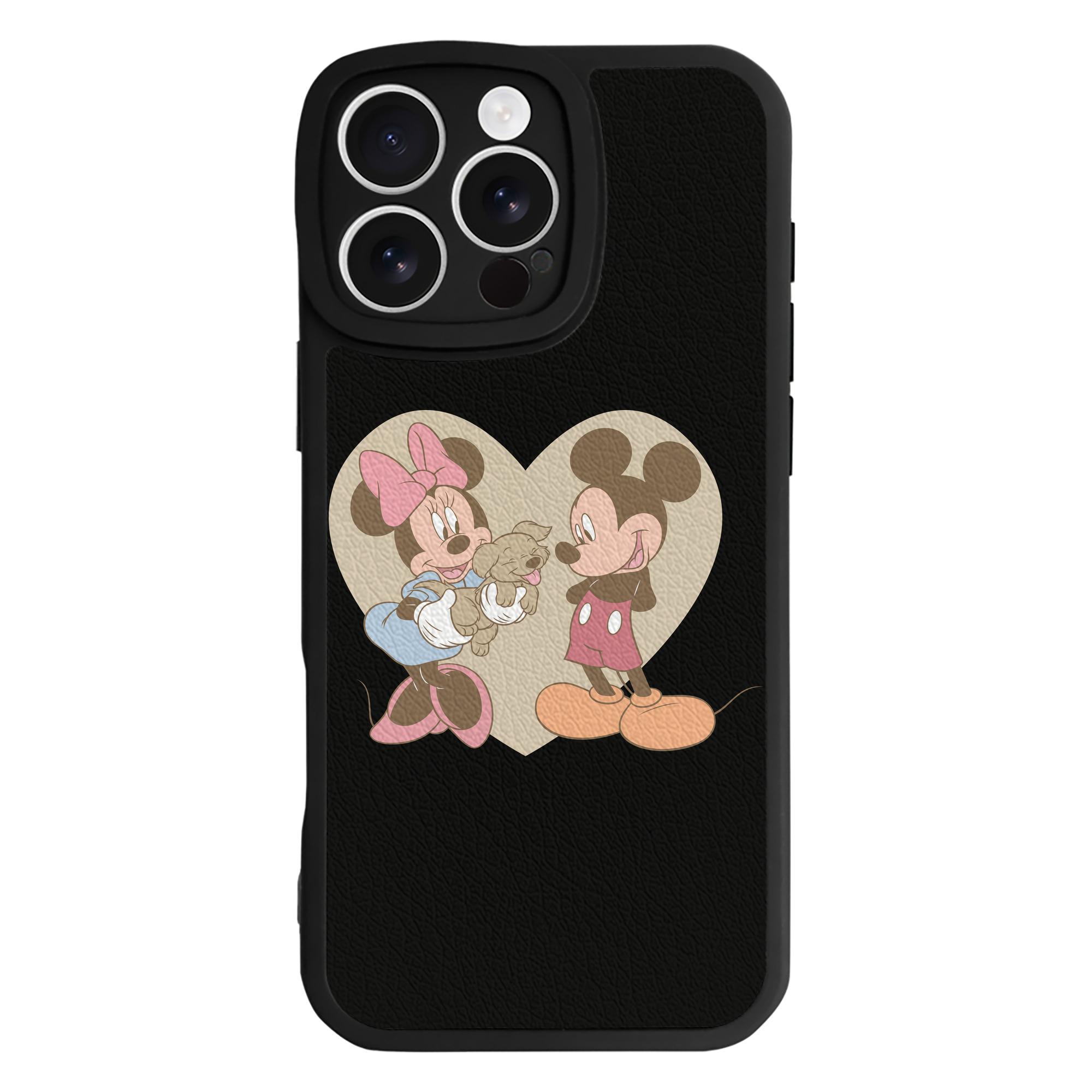 （画像用） ミッキーマウス Mickey Mouse 【iPhone 16シリーズ対応】シリコンスマホケース（レザー調） 材質：シリコン